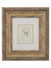 PORTRAIT PEN PAINTING SIGNED LAURENCE STEPHEN LOWRY