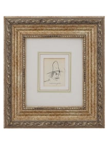 PORTRAIT PEN PAINTING SIGNED LAURENCE STEPHEN LOWRY