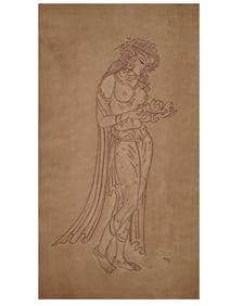 INDIAN WATERCOLOR PAINTING SIGNED NANDALAL BOSE