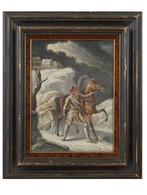 IMPERIAL RUSSIAN OIL PAINTING SUSANIN BY ORLOVSKY 1800S