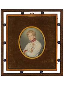 NOBLE PORTRAIT MINI PAINTING AFTER MORITZ DAFFINGER