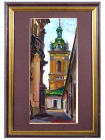 IVAN YUKLYAEVSKIKH UKRANIAN CITYSCAPE OIL PAINTING