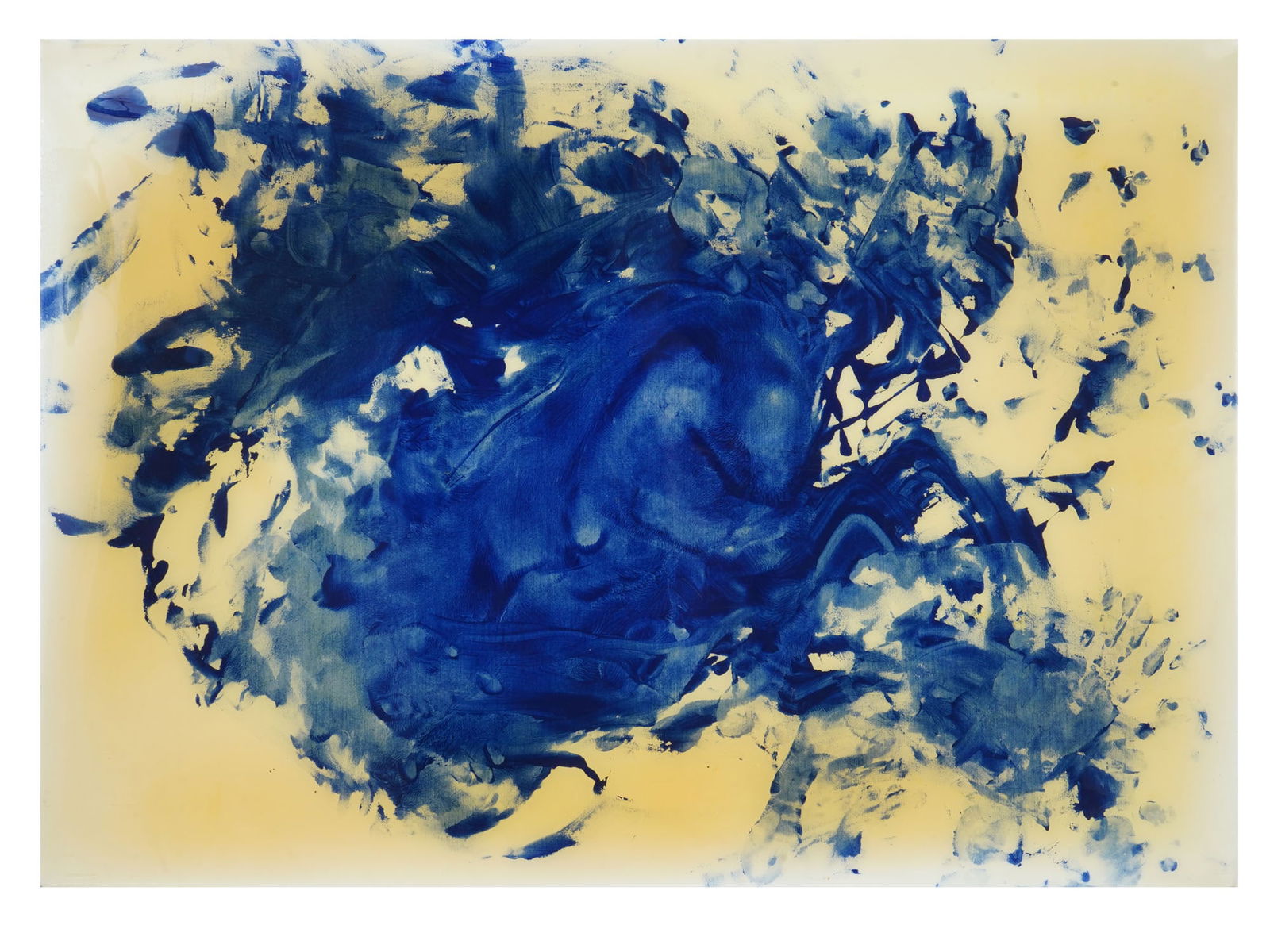 MODERNIST ABSTRACT EXPRESSIONIST MIXED MEDIA PAINTING (1 of 4)