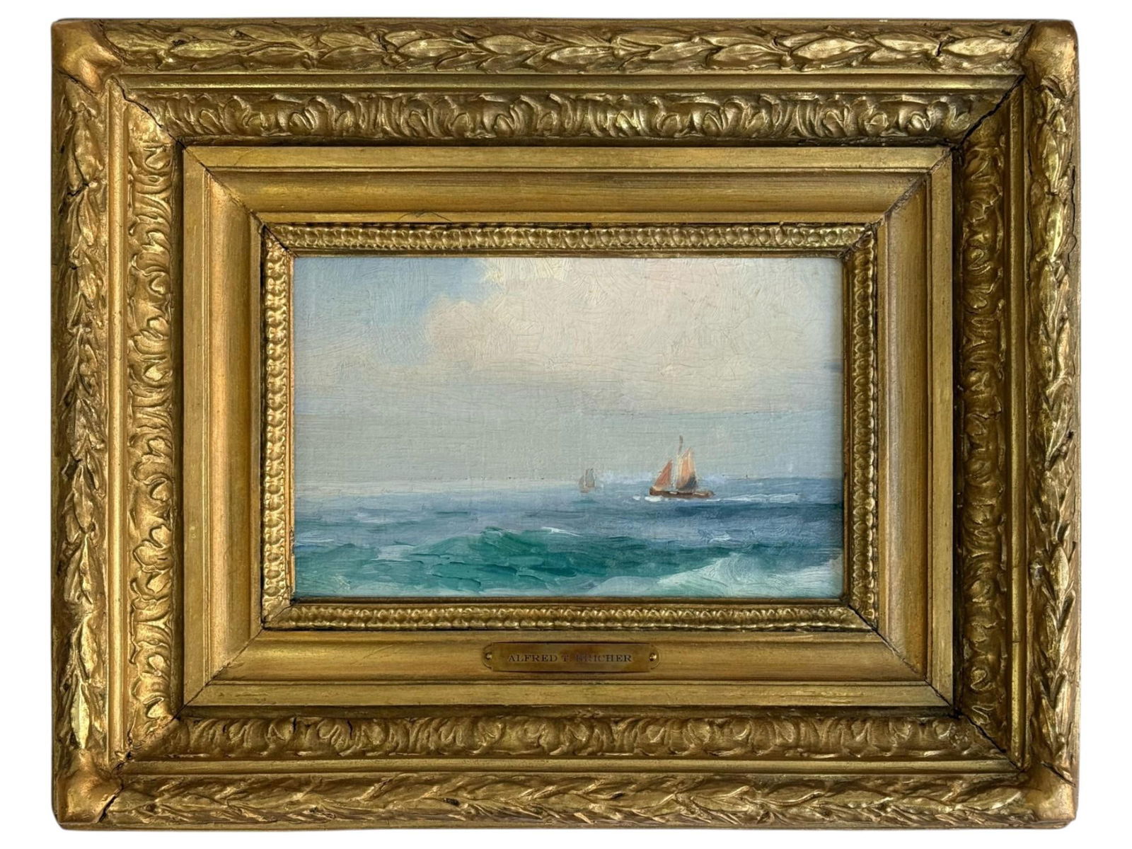 AMERICAN OIL PAINTING BY ALFRED THOMPSON BRICHER (1 of 4)