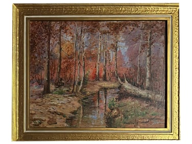 ATTR TO IVAN SHISHKIN RUSSIAN LANDSCAPE OIL PAINTING