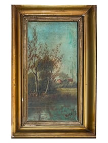 ATTR TO JULIUS VON KLEVER RUSSIAN LANDSCAPE PAINTING