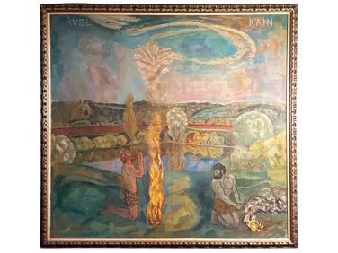 RUSSIAN SOVIET OIL PAINTING BY ANDREY TUTUNOV W COA