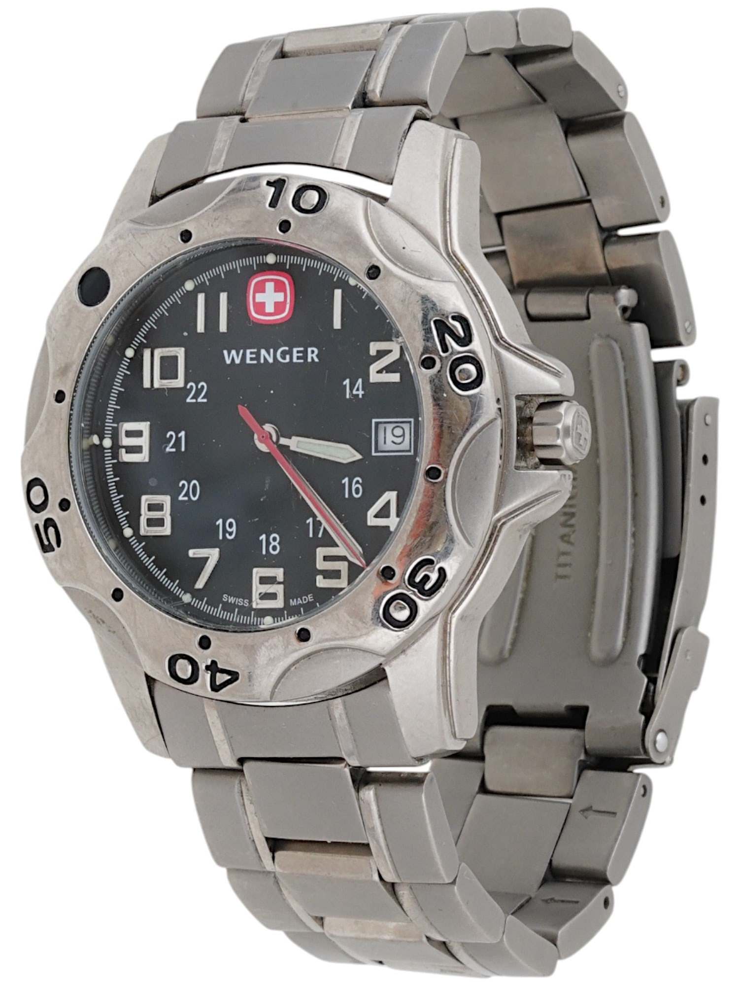 WENGER SWISS ALL TITANIUM MENS WRISTWATCH (1 of 6)