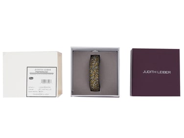 JUDITH LEIBER PAPARAZZI GLITZ UP BANGLE BRACELET
