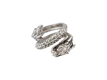 PETER STONE JEWELRY STERLING SILVER DRAGON RING