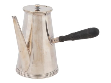 TIFFANY AND CO SILVER SOLDERED CHOCOLATE POT W HANDLE