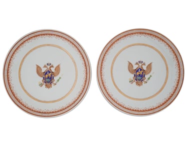 19TH CEN CHINESE EXPORT PORCELAIN CHARGES FOR RUSSIA