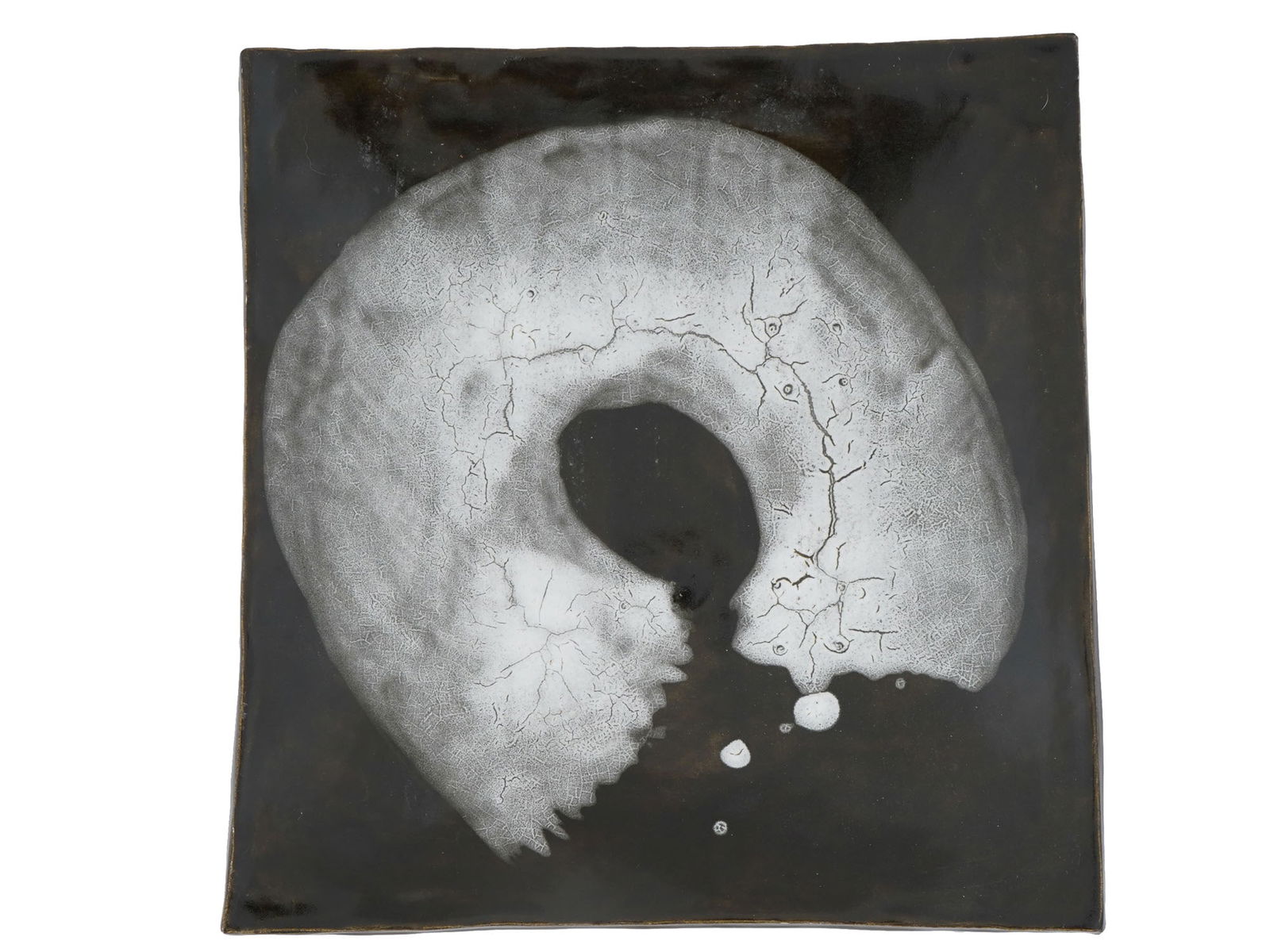 TOSHIKA TAKAEZU MANNER GLAZED CERAMIC ART PLATE (1 of 3)