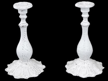 ASTIER DE VILLATTE GLAZED CERAMIC ISIS CANDLESTICKS