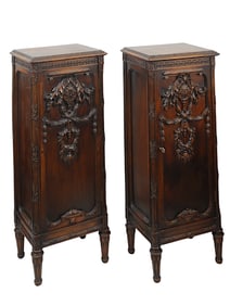 VINTAGE AMERICAN ADAMS STYLE NIGHTSTANDS BY SCHOLLES