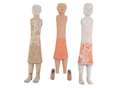 CHINESE HAN MANNER TERRACOTTA WARRIOR POTTERY FIGURES