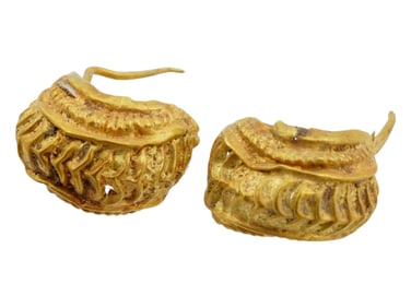 ANCIENT ROMAN 24K GOLD EARRINGS