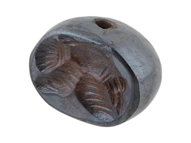 ANCIENT SASANIAN CARVED HEMATITE STONE INTAGLIO BEAD
