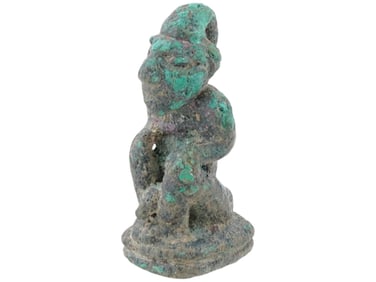 ANCIENT SUMERIAN SCULPTED BRONZE STAMP SEAL CA 2000 BC