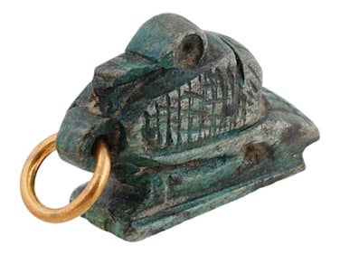 ANCIENT EGYPTIAN CARVED STONE GOD THOTH PENDANT