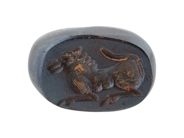 ANCIENT PERSIAN SASANIAN HEMATITE STAMP SEAL 600 AD
