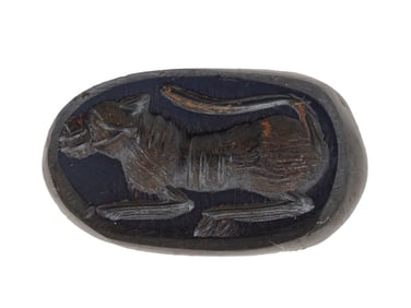 ANCIENT PERSIAN SASANIAN EMPIRE HEMATITE SEAL BEAD