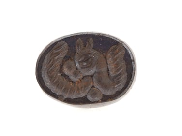 ANCIENT PERSIAN SASANIAN EMPIRE HEMATITE SEAL BEAD
