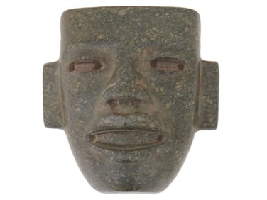 ANCIENT MAYAN CARVED STONE TEOTIHUACAN MASK