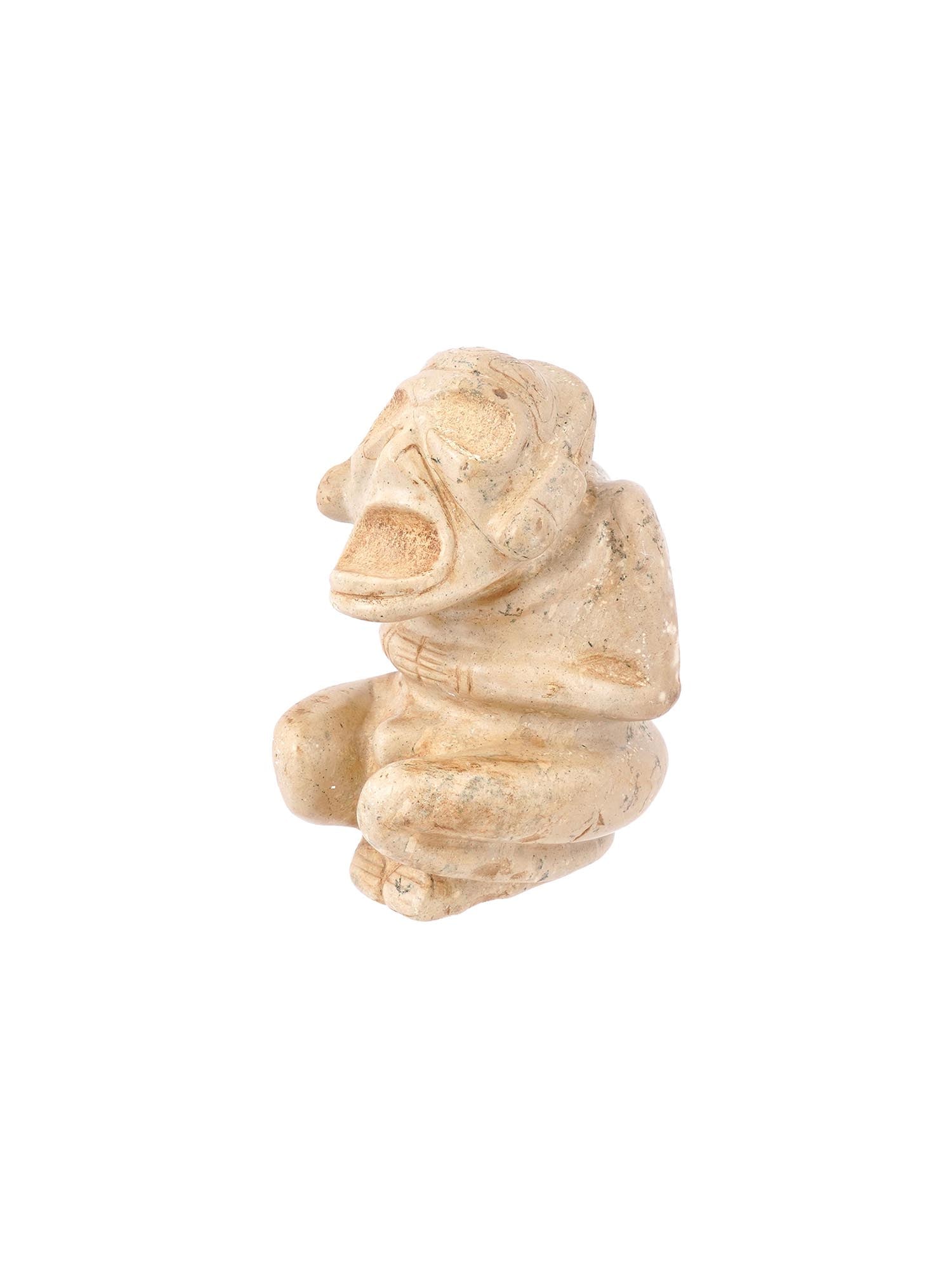 ANCIENT PRE COLUMBIAN TAINO ARAWAK STONE CACIQUE FIGURE (1 of 7)