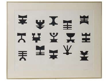 LTD SYMBOLS SILKSCREEN BY RUBEM VALENTIM SIGNED