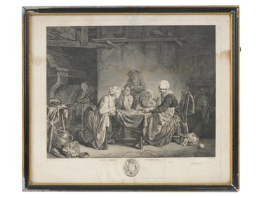 ANTIQUE FRENCH ETCHING BY JEAN-CHARLES LE VASSEUR