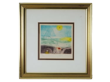 RENE CARCAN SIGNED LTD ED COLOR ETCHING PRINT
