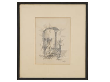 AMERICAN PENCIL PAINTING BY ROY VINCENT MACNICOL
