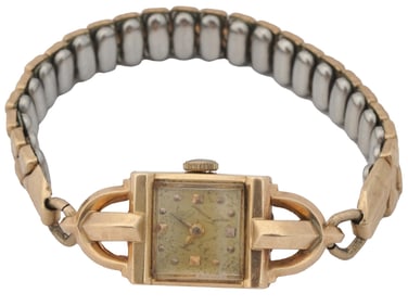 14K GOLD LADIES WRIST WATCH WITH A BRACELET