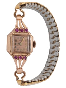 14K ROSE GOLD PARKER LADIES JEWELRY WRIST WATCH