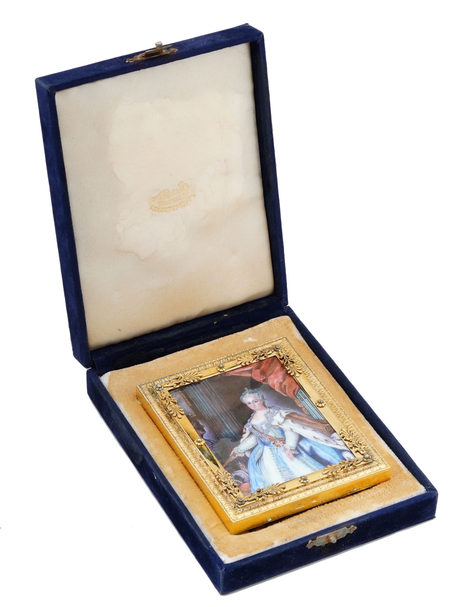 RUSSIAN GILT SILVER ENAMEL DIAMONDS PICTURE FRAME (1 of 7)