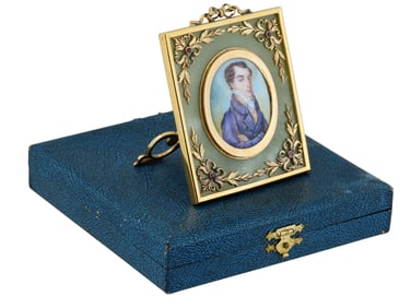 RUSSIAN SILVER JADE PICTURE FRAME W ENAMEL MINIATURE
