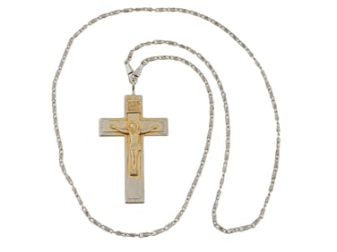 RUSSIAN ORTHODOX PRIESTS CROSS CHAIN NECKLACE