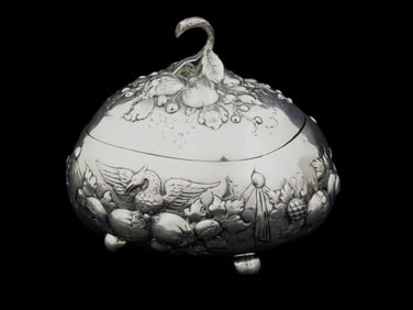 EUROPEAN CONTINENTAL SILVER BOX 19TH CENTURY