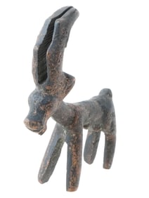 ANCIENT MESOPOTAMIAN BRONZE GOAT FIGURINE 1200 BC