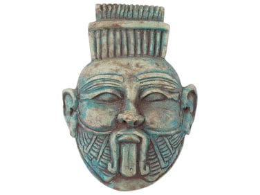 ANCIENT EGYPTIAN LIMESTONE PENDANT FACE OF BES