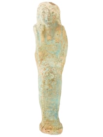 ANCIENT EGYPTIAN FAIENCE USHABTI 26TH DYNASTY
