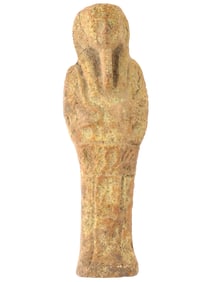 ANCIENT EGYPTIAN LATE PERIOD FAIENCE PHARAOH FIGURE