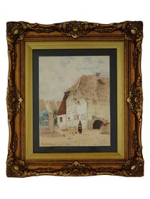 WATERCOLOR PAINTING SIGNED ADOLF HITLER W COA 1919