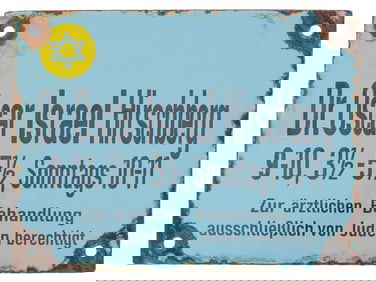 WWII TYPE GERMAN WARSAW GHETTO DOCTOR STREET SIGN
