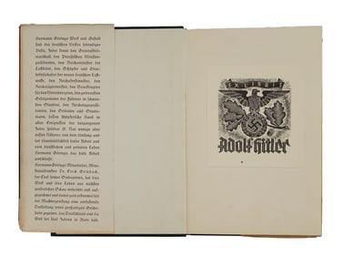 GOERING BIOGRAPHY BOOK FROM ADOLF HITLERS LIBRARY
