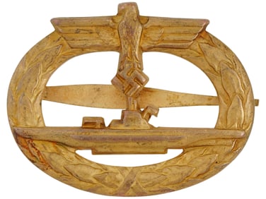 WWII TYPE NAZI GERMAN KRIEGSMARINE U-BOAT BADGE