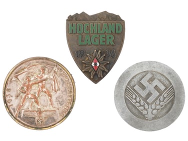 WWII NAZI GERMAN PROPAGANDA CAMPAIGN PIN BADGES