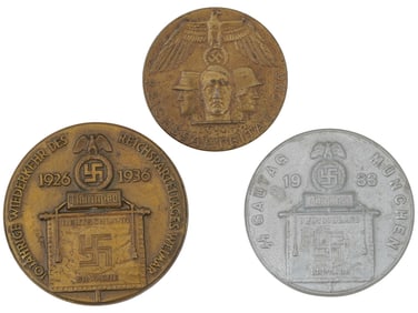 LOT OF WWII MODEL NAZI GERMAN NSDAP AND SS BADGES