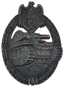 WORLD WAR II NAZI GERMAN THIRD REICH PANZER BADGE